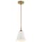 Nuvo Dover 1-Light Small Pendant White with Vintage Brass 60/7409 - alternate 2